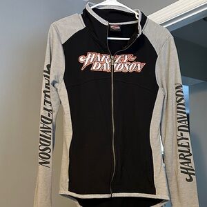Harley-Davidson Black & Gray Logo Zip Sweatshirt